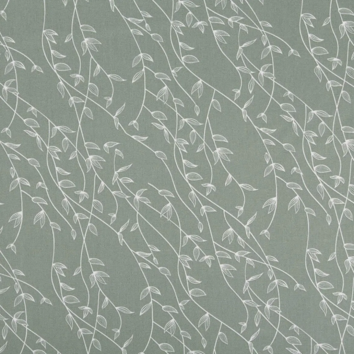 Baumwollstoff Popeline Stoff Zweige khaki-grün 1,45m Breite