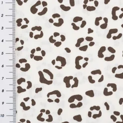 Baumwollstoff Popeline Stoff Animal Skin Leo wollweiß1,45m Breite