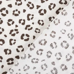 Baumwollstoff Popeline Stoff Animal Skin Leo wollweiß1,45m Breite