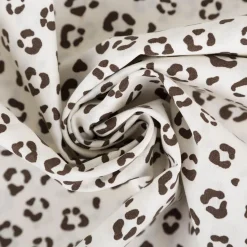 Baumwollstoff Popeline Stoff Animal Skin Leo wollweiß1,45m Breite