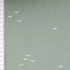 Baumwollstoff Popeline Stoff Vögel grün 1,45m Breite