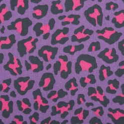 Baumwollstoff Popeline Stoff Leo lila pink 1,45m Breite