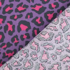 Baumwollstoff Popeline Stoff Leo lila pink 1,45m Breite