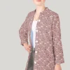 Baumwollstoff Popeline Stoff Blumen mauve ecru 1,45m Breite