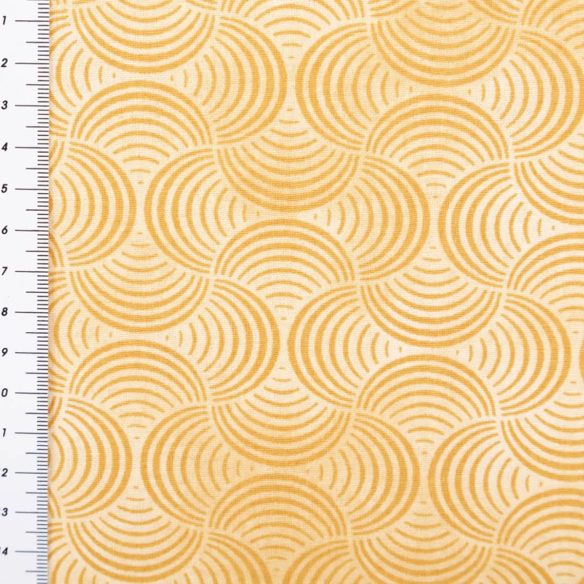 Baumwollstoff Popeline Stoff Bogen Serie Vintage Washed Beige 1,40m Breite