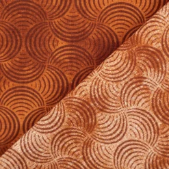 Baumwollstoff Popeline Stoff Bogen Serie Vintage Washed Braun 1,40m Breite