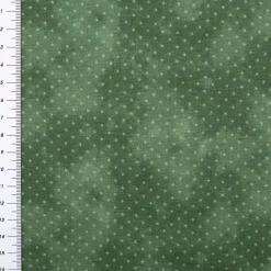 Baumwollstoff Popeline Stoff Pünktchen Serie Vintage Washed Tannengrün 1,40m Breite