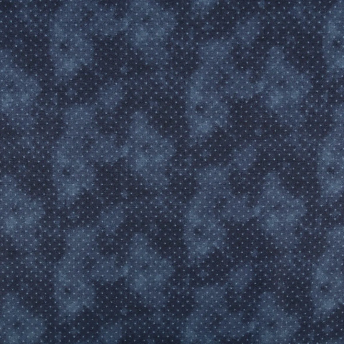 Baumwollstoff Popeline Stoff Pünktchen Serie Vintage Washed Marineblau 1,40m Breite