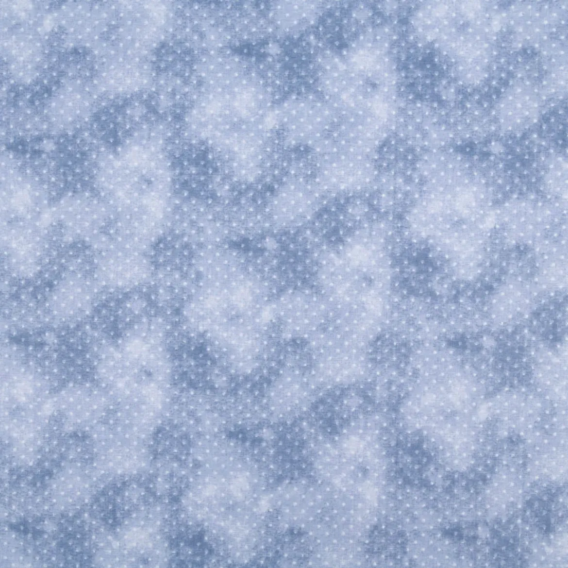 Baumwollstoff Popeline Stoff Pünktchen Serie Vintage Washed Blau 1,40m Breite