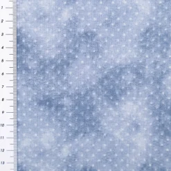 Baumwollstoff Popeline Stoff Pünktchen Serie Vintage Washed Blau 1,40m Breite