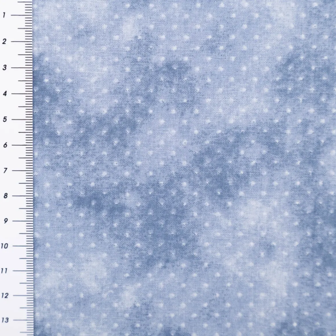 Baumwollstoff Popeline Stoff Pünktchen Serie Vintage Washed Blau 1,40m Breite