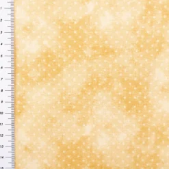 Baumwollstoff Popeline Stoff Pünktchen Serie Vintage Washed Beige-Gelb 1,40m Breite