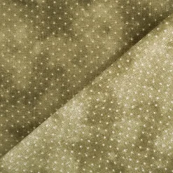 Baumwollstoff Popeline Stoff Pünktchen Serie Vintage Washed Olivgrün 1,40m Breite
