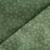 Baumwollstoff Popeline Stoff Kreise Serie Vintage Washed Tannengrün 1,40m Breite
