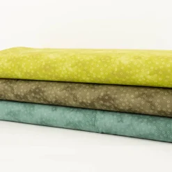 Baumwollstoff Popeline Stoff Kreise Serie Vintage Washed Grün 1,40m Breite