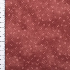 Baumwollstoff Popeline Stoff Kreise Serie Vintage Washed Weinrot 1,40m Breite