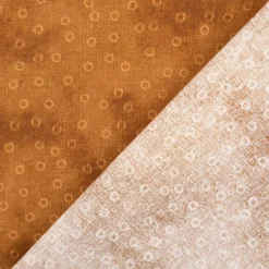 Baumwollstoff Popeline Stoff Kreise Serie Vintage Washed Braun 1,40m Breite