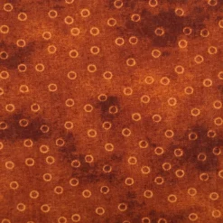 Baumwollstoff Popeline Stoff Kreise Serie Vintage Washed Dunkelbraun 1,40m Breite
