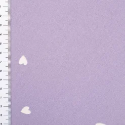 Baumwollstoff Popeline Stoff Herzchen lila weiß 1,45m Breite