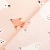 Baumwollstoff Popeline Stoff Vögel rosa weiß 1,45m Breite