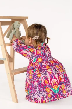 Baumwollstoff Popeline Stoff Giraffe pink bunt 1,45m Breite