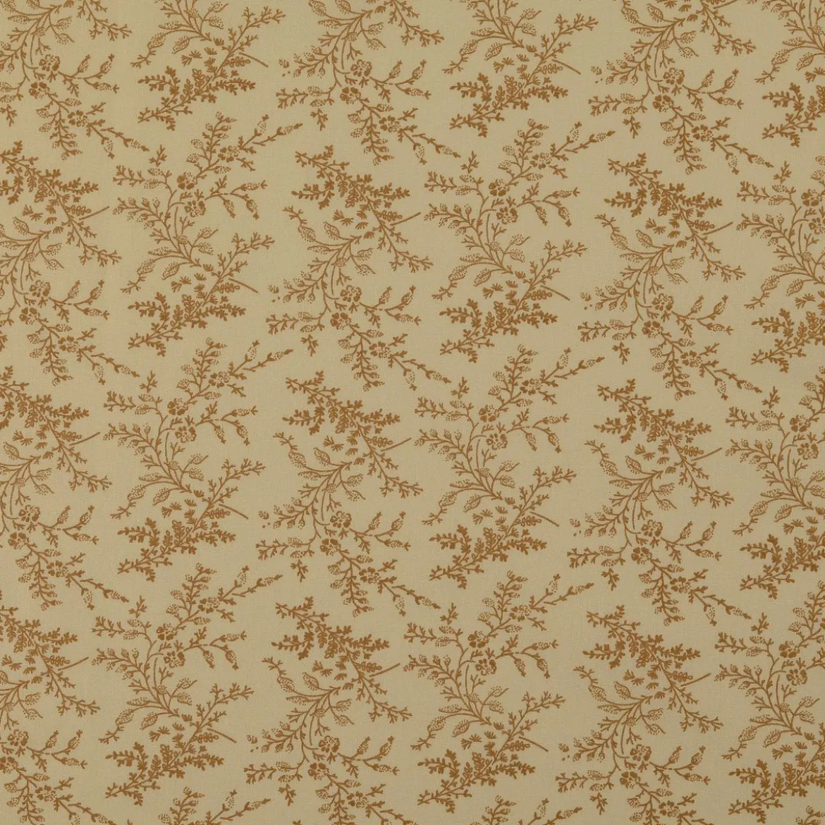 Baumwollstoff Popeline Stoff Blumen und Blätter Serie Romantic Garden Beige 1,40m Breite