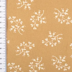 Baumwollstoff Popeline Stoff Blumenzweige Serie Romantic Garden Beige 1,40m Breite