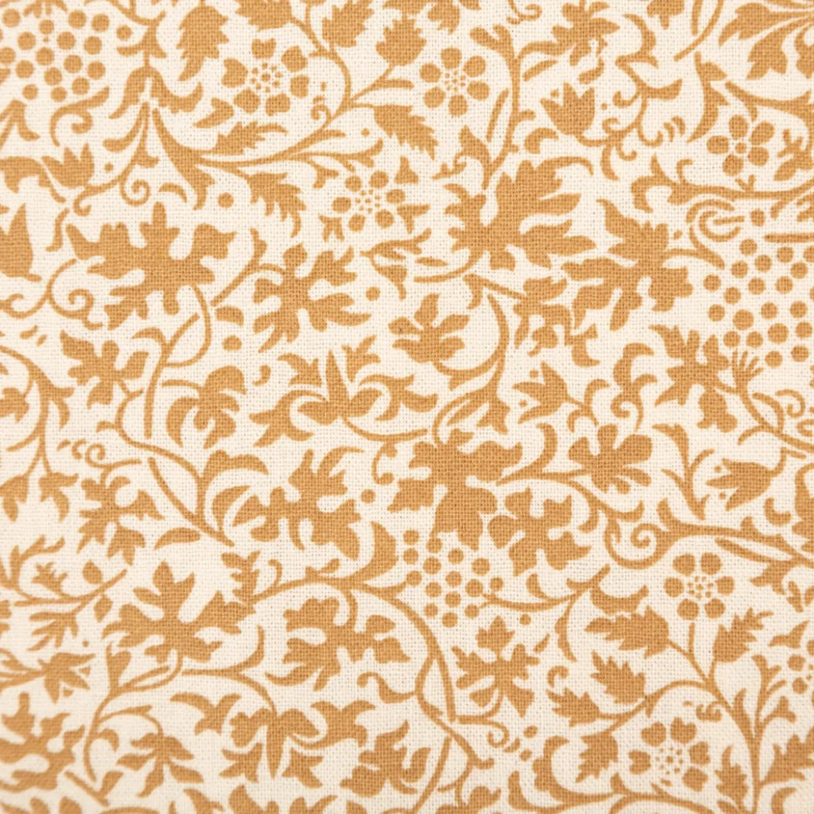 Baumwollstoff Popeline Stoff Allover Blätterranken Serie Romantic Garden Beige 1,40m Breite