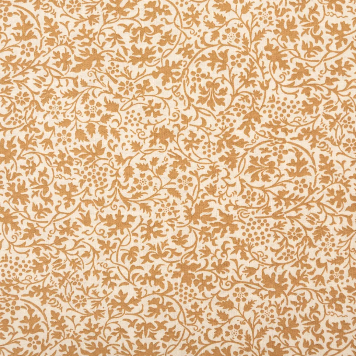 Baumwollstoff Popeline Stoff Allover Blätterranken Serie Romantic Garden Beige 1,40m Breite
