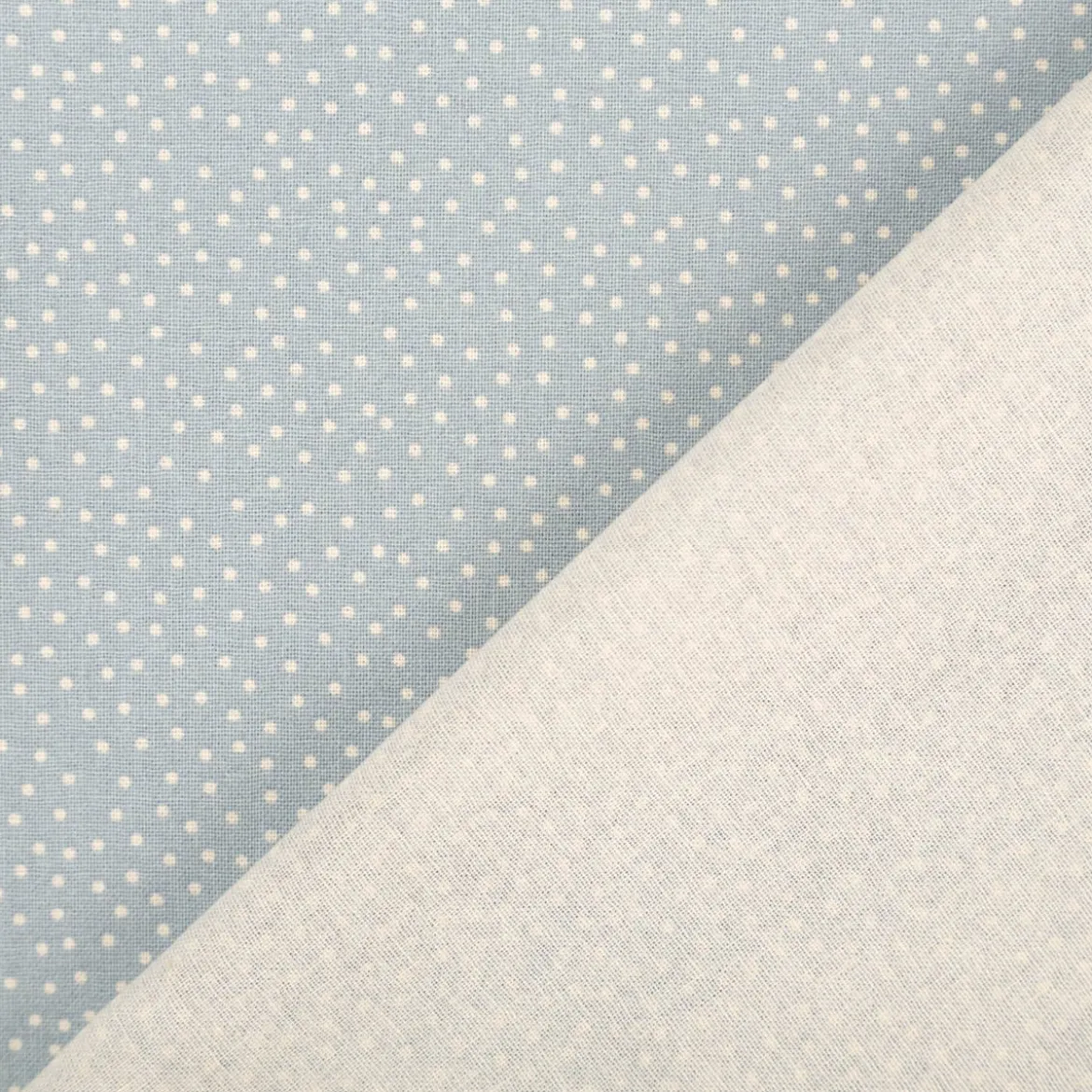 Baumwollstoff Popeline Stoff Pünktchen Serie Romantic Garden Babyblau 1,40m Breite