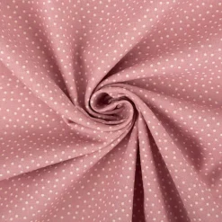 Baumwollstoff Popeline Stoff Pünktchen Serie Romantic Garden Altrosa 1,40m Breite