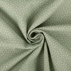 Baumwollstoff Popeline Stoff Pünktchen Serie Romantic Garden Mintgrün 1,40m Breite