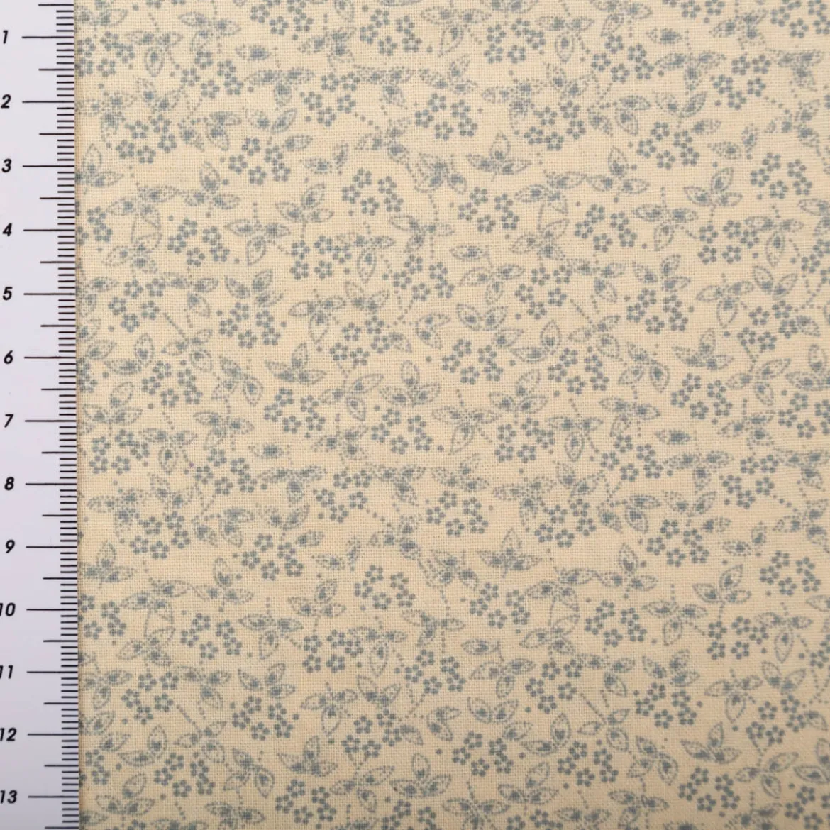 Baumwollstoff Popeline Stoff Allover Blümchen Serie Romantic Garden Babyblau 1,40m Breite