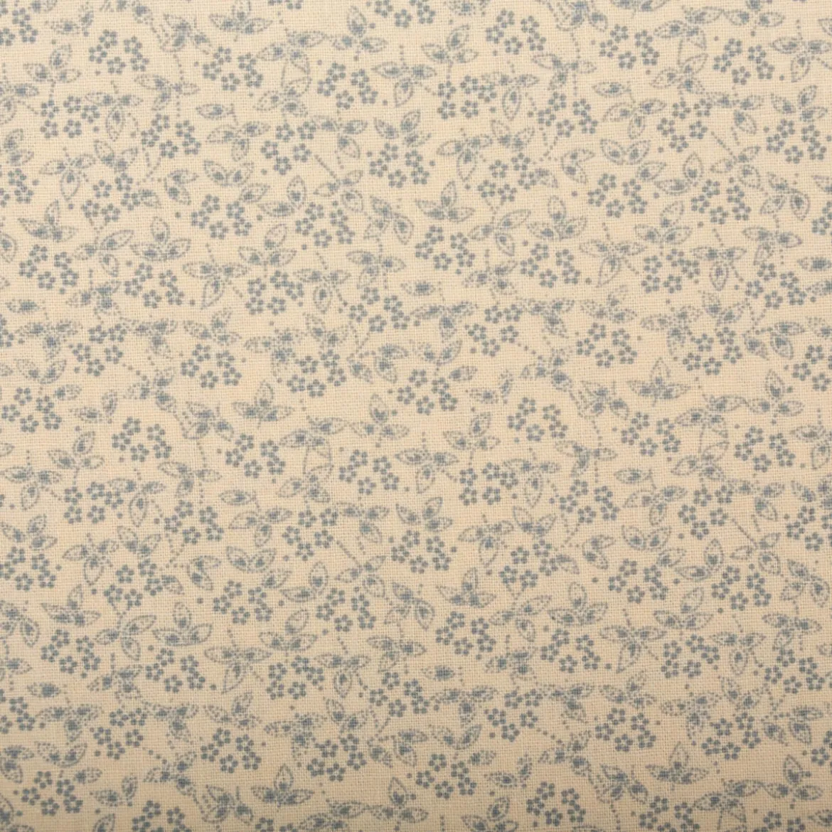Baumwollstoff Popeline Stoff Allover Blümchen Serie Romantic Garden Babyblau 1,40m Breite