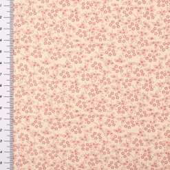 Baumwollstoff Popeline Stoff Allover Blümchen Serie Romantic Garden Altrosa 1,40m Breite