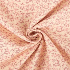 Baumwollstoff Popeline Stoff Allover Blümchen Serie Romantic Garden Altrosa 1,40m Breite
