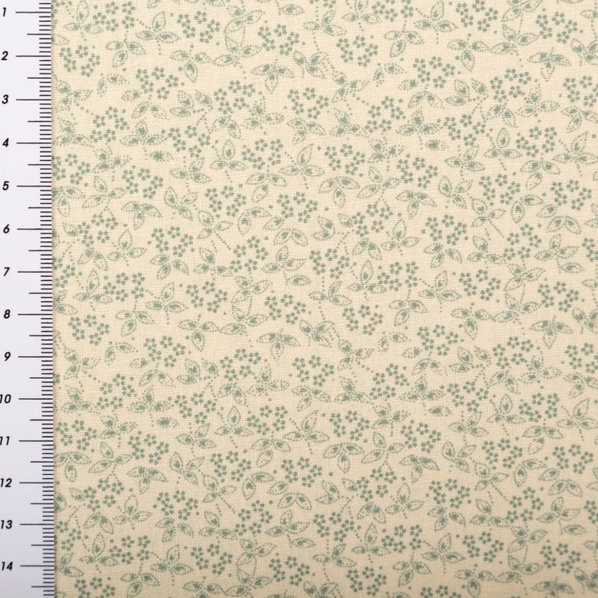 Baumwollstoff Popeline Stoff Allover Blümchen Serie Romantic Garden Mintgrün 1,40m Breite