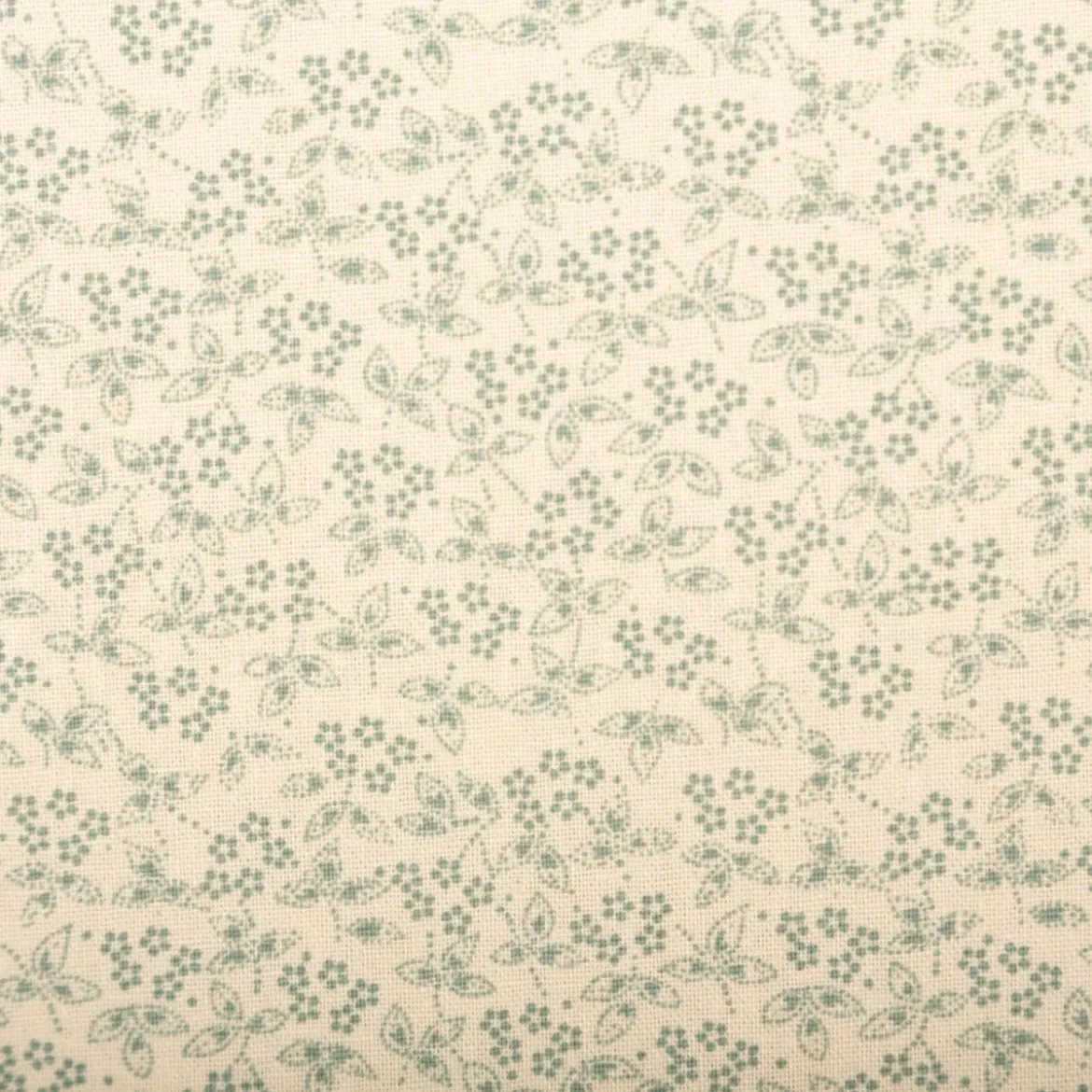 Baumwollstoff Popeline Stoff Allover Blümchen Serie Romantic Garden Mintgrün 1,40m Breite