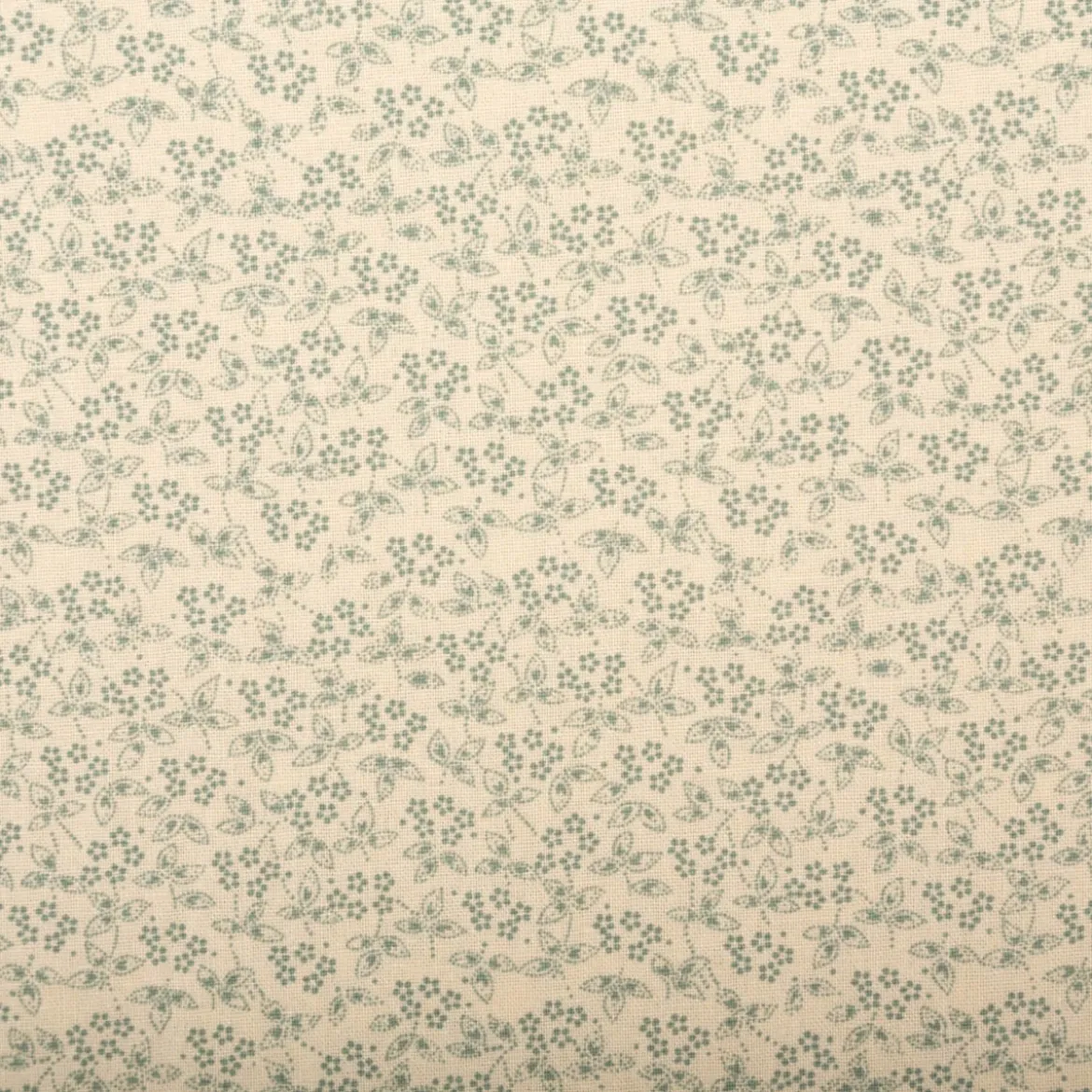 Baumwollstoff Popeline Stoff Allover Blümchen Serie Romantic Garden Mintgrün 1,40m Breite