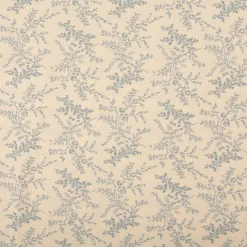 Baumwollstoff Popeline Stoff Blumen und Blätter Serie Romantic Garden Babyblau 1,40m Breite