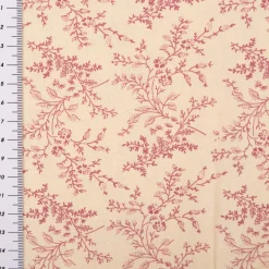 Baumwollstoff Popeline Stoff Blumen und Blätter Serie Romantic Garden Altrosa 1,40m Breite