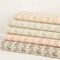 Baumwollstoff Popeline Stoff Blumen und Blätter Serie Romantic Garden Mintgrün 1,40m Breite