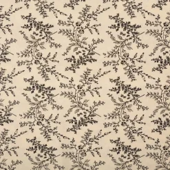 Baumwollstoff Popeline Stoff Blumen und Blätter Serie Romantic Garden Schwarz 1,40m Breite