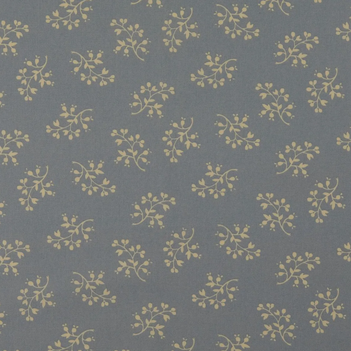 Baumwollstoff Popeline Stoff Blumenzweige Serie Romantic Garden Babyblau 1,40m Breite
