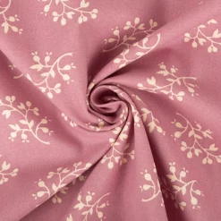 Baumwollstoff Popeline Stoff Blumenzweige Serie Romantic Garden Altrosa 1,40m Breite