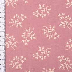 Baumwollstoff Popeline Stoff Blumenzweige Serie Romantic Garden Altrosa 1,40m Breite