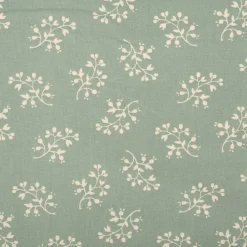 Baumwollstoff Popeline Stoff Blumenzweige Serie Romantic Garden Mintgrün 1,40m Breite