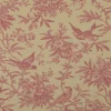 Baumwollstoff Popeline Stoff Vögel und Blumen Serie Romantic Garden Altrosa 1,40m Breite