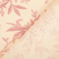 Baumwollstoff Popeline Stoff Vögel und Blumen Serie Romantic Garden Altrosa 1,40m Breite