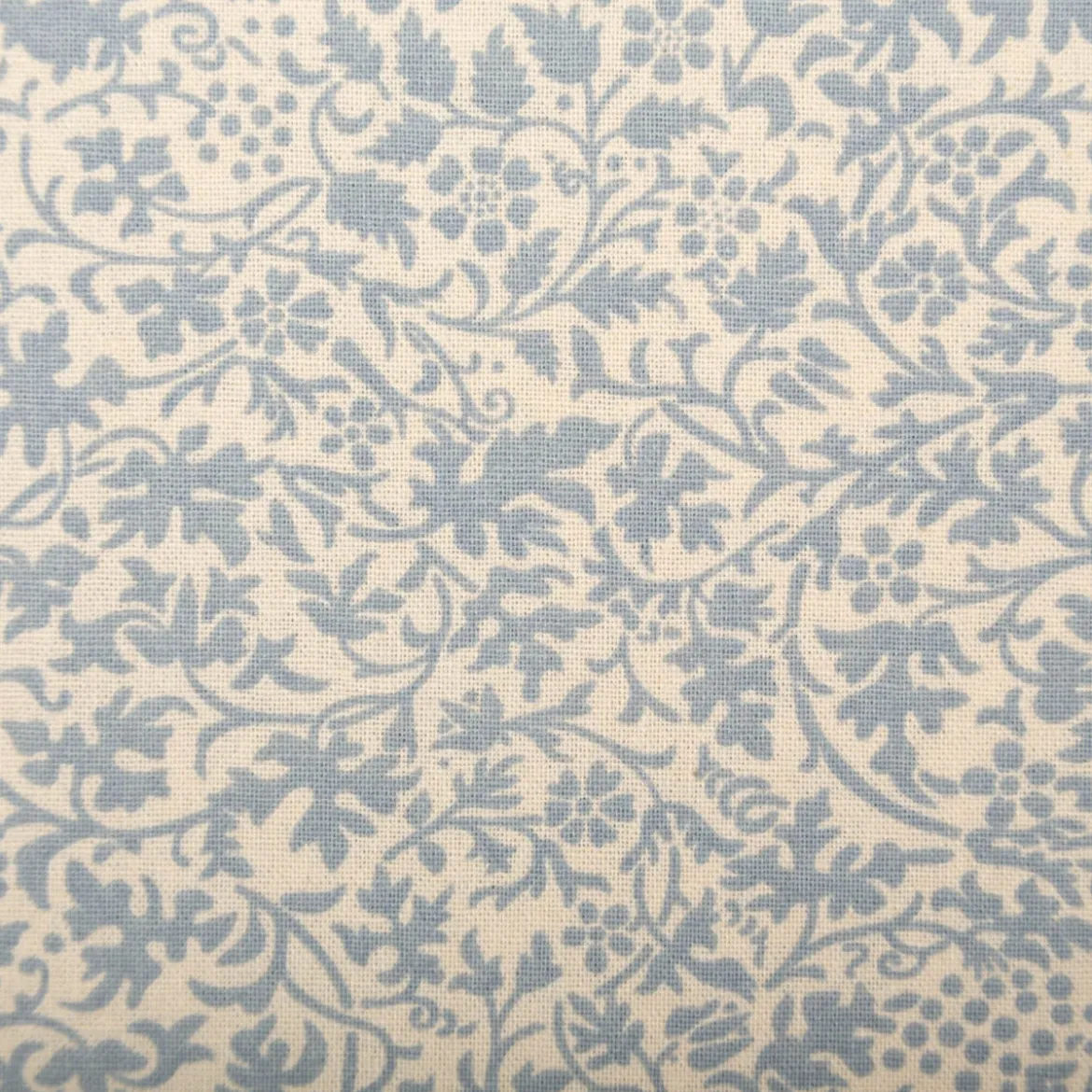 Baumwollstoff Popeline Stoff Allover Blätterranken Serie Romantic Garden Babyblau 1,40m Breite
